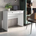 Ver imagem 2 de Mesa / Escrivaninha para Estudo 2 Gavetas Auxiliares com Detalhes Nos Puxadores Pés Anti-umidade e B