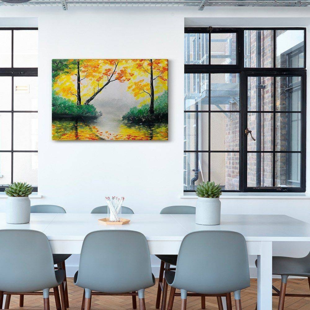 Quadro Decorativo 40x60cm Árvores Folhagem Amarela - 2