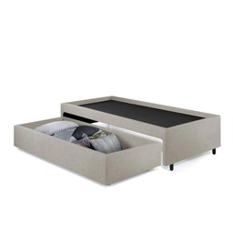 Base Box Cama Solteiro com Gaveta Sapateira 88x188cm Courino - 4
