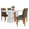 Mesa com 4 Cadeiras Nepal 1,36 Branco/cinam/capucci - Móveis Arapongas Branco/cinamomo/capuccino - 1