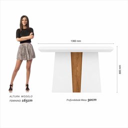 Mesa com 4 Cadeiras Nepal 1,36 Branco/cinam/capucci - Móveis Arapongas Branco/cinamomo/capuccino - 4