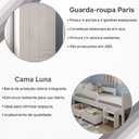 Ver imagem 6 de Kit Quarto Infantil Cama Luna Plus 2 Baús e Escada + Guarda-Roupa Paris 4 Portas 2 Gavetas - Branco