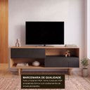 Ver imagem 5 de Rack para TV até 60 Polegadas Nara 100% MDF 2 Portas Pés Palito