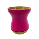 Ver imagem 3 de Cuia Bicolor/decorada Rosa com Gliter e Amadeirado