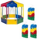 Ver imagem 1 de Kit Infantil Piscina de Bolinhas 2,00m Oitavada Octogonal + 1500 Unidades Bolinhas Coloridas