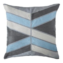 Capa De Almofada Jolitex -Bordada Inglesa Manchester Azul - 1