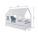 Ver imagem 3 de Cama Casinha Encantada com 02 Gavetas Madeira Maciça Branco Housin