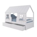 Ver imagem 2 de Cama Casinha Encantada com 02 Gavetas Madeira Maciça Branco Housin