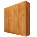 Ver imagem 2 de Guarda Roupa Solteiro 100% MDF 4 Portas 3 Gavetas Aurora - Móveis Europa - Peroba
