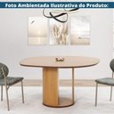 Ver imagem 4 de Mesa de Jantar Orgânica Lugano Nacional Móveis 135 Cm (larg) Tampo Madeira Cinamomo Cor Amêndoa