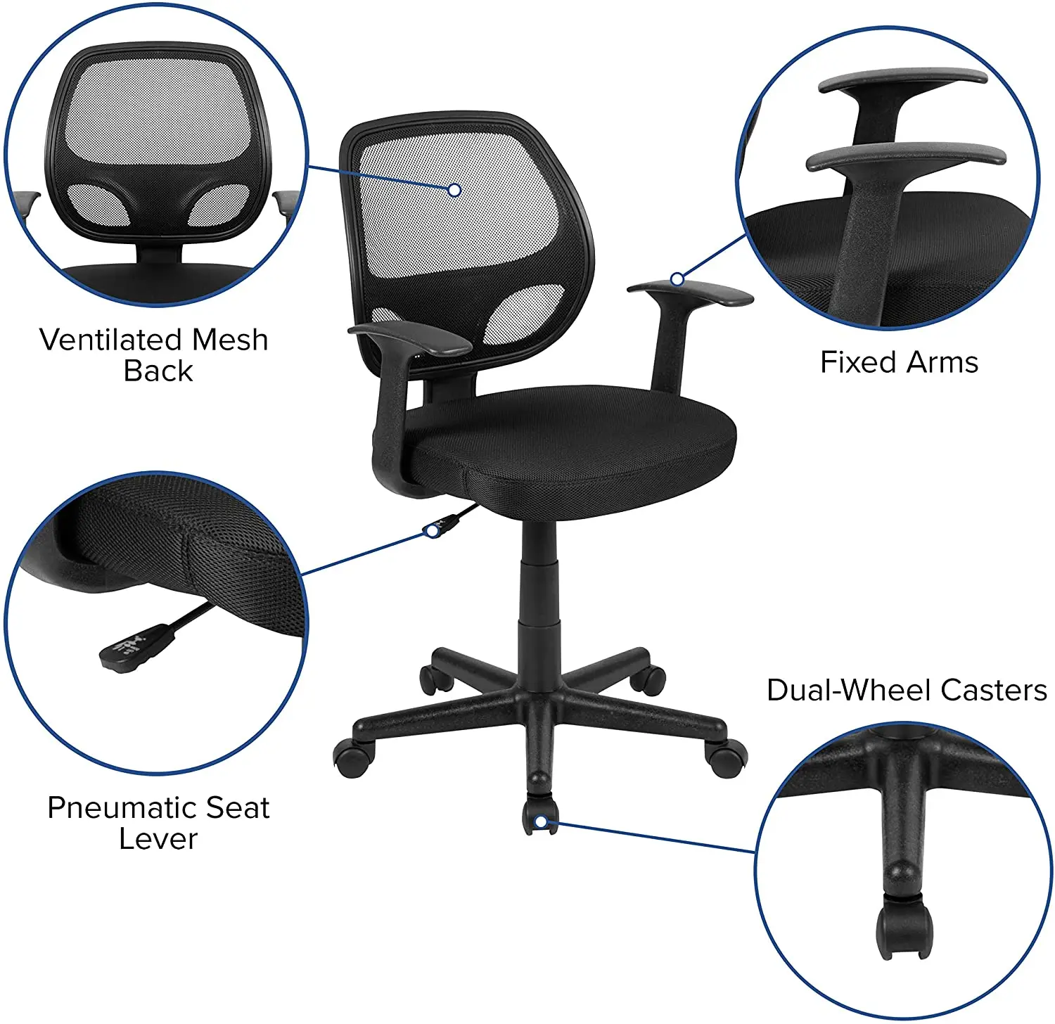 Cadeira Diretror com Braços Reguláveis Jet Ergonomica - 5