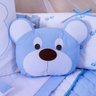 Kit Berço Azul Bebê Menino com Almofada Decorativa 10 Peças - 6