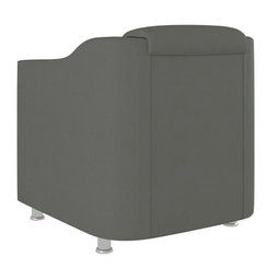 Kit 2 Poltronas Decorativas Tilla Consultório Recepção Sala Suede Cor:cinza - 5