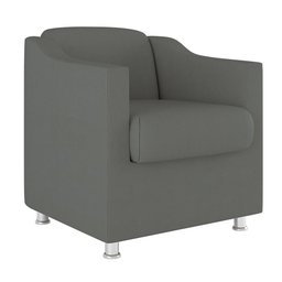 Kit 2 Poltronas Decorativas Tilla Consultório Recepção Sala Suede Cor:cinza - 3