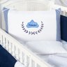Kit Berço Menino Americano Príncipe Azul Bordado 10 Peças + Cortina da Coleção - 2