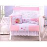 Kit Berço Americano Jardim Encantado Rosa Menina 10 Peças - 5