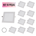 Ver imagem 2 de Kit 10 Painel 18w Led Quadrado 22x22 Embutir 6500k Branco Frio