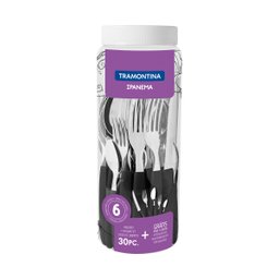 Faqueiro Tramontina Ipanema 23398/088 30 Peças - Preto - 3 Faqueiro Tramontina Ipanema 23398/088 30 Peças - Preto - 3