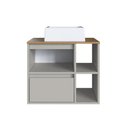 Ver imagem 4 de Gabinete de Banheiro Suspenso 60cm com 2 Nichos 1 Porta Basculante e 1 Gaveta Bh8005 Mel/arenas com