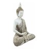 Buda Hindu Tailandês Tibetano Sidarta Em Resina Branco 20cm. - 2