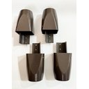 Ver imagem 3 de Kit com 4 Pés para Multiusos Guarda Roupas 7cm Mari Café