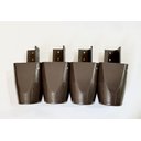 Ver imagem 4 de Kit com 4 Pés para Multiusos Guarda Roupas 7cm Mari Café