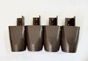 Ver imagem 4 de Kit com 4 Pés para Multiusos Guarda Roupas 7cm Mari Café