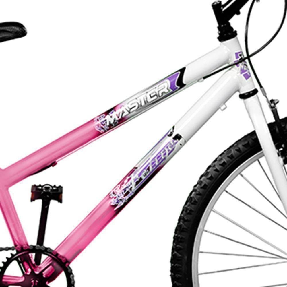 26 Rosa Bicicleta Aro 26 Feminina Feline Rosa e Branco - Master Bike ...