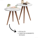Ver imagem 4 de Conjunto de Mesas Laterais Pés Palito Retrô Star - Branco
