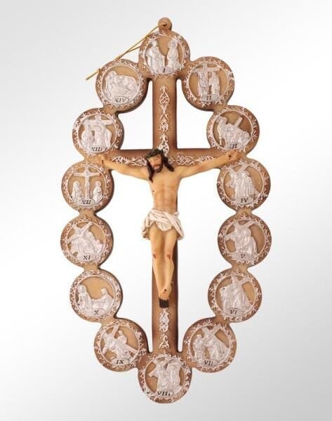 Imagem Crucifixo de Parede em Resina 25 cm - 1