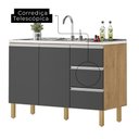Ver imagem 3 de Cozinha Isabela 4 Peças Amêndoa Grafite