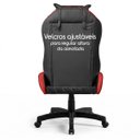 Ver imagem 6 de Cadeira Gamer Speed Ergonômica Reclinável Giratória Escritório Home Office Preto e Vermelho