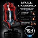 Ver imagem 4 de Cadeira Gamer Speed Ergonômica Reclinável Giratória Escritório Home Office Preto e Vermelho