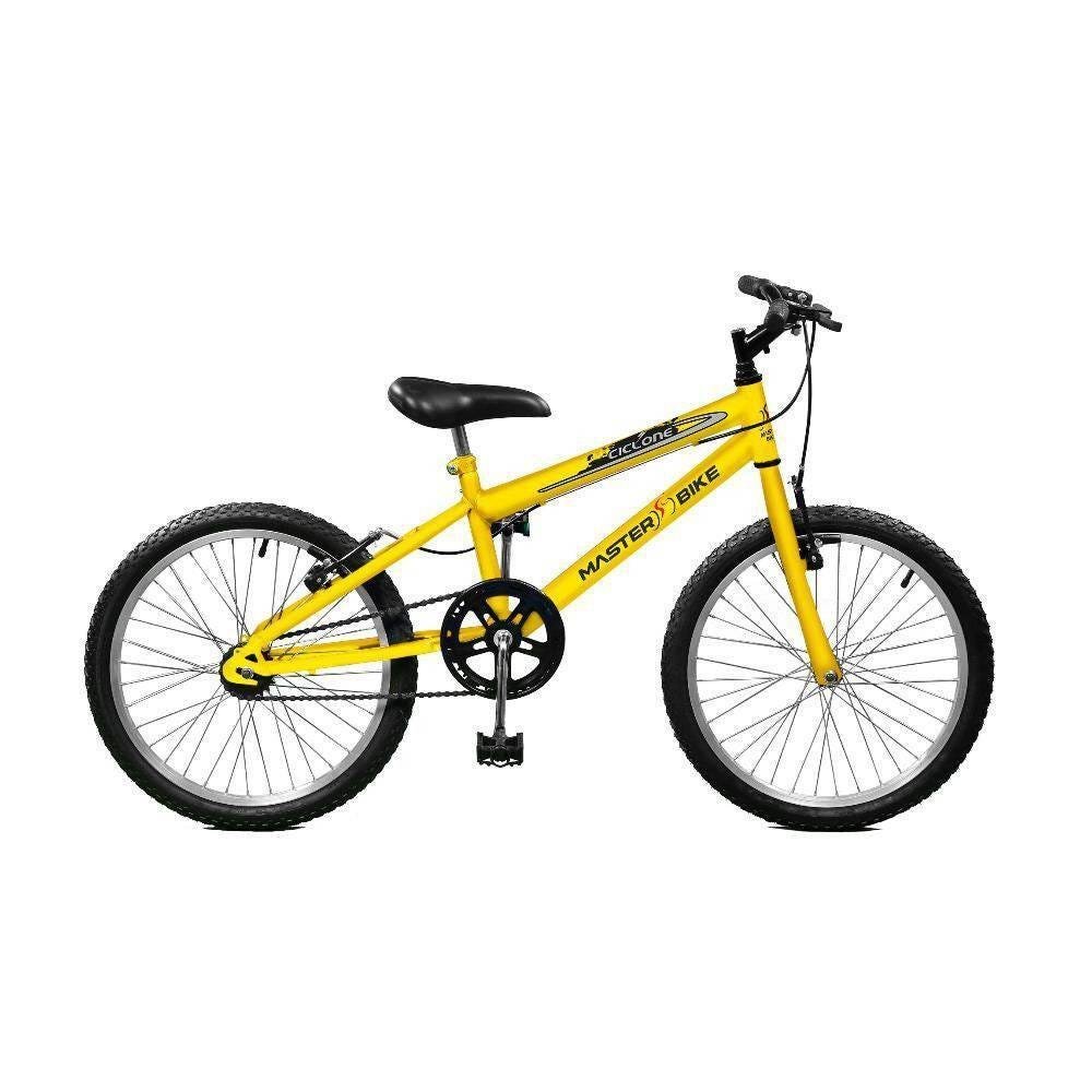 Bicicleta aro 20 masculina Master Bike Ciclone Amarelo | MadeiraMadeira