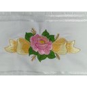 Ver imagem 2 de Jogo de Toalhas Bordadas de Banho e Rosto Rosa e Laço. Barra Gripir. Cor Branca. Dohler Artesanalle