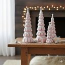 Ver imagem 3 de Arvore de Natal Rosa em Resina 40x14,5cm Florarte 60002