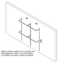 Ver imagem 2 de Arara cabideiro aramado trilho parede closet loja suspenso Br 1,90 m