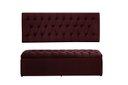 Ver imagem 1 de Kit Calçadeira e Painel Imperatriz 120 cm Suede Bordô