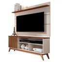 Ver imagem 2 de Rack com Painel para Tv até 50 Polegadas Lincoln 1 Porta 1 Prateleira Off White/freijó - Pnr Móveis