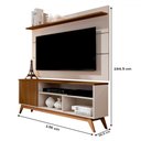 Ver imagem 3 de Rack com Painel para Tv até 50 Polegadas Lincoln 1 Porta 1 Prateleira Off White/freijó - Pnr Móveis