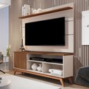 Ver imagem 1 de Rack com Painel para Tv até 50 Polegadas Lincoln 1 Porta 1 Prateleira Off White/freijó - Pnr Móveis