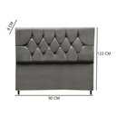 Ver imagem 5 de Cabeceira Cama Box Estofada Solteiro 90 Cm Suede Melissa Cor:cinza