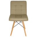 Ver imagem 2 de Cadeira Gomos Eiffel Eames Fitz Dublin Estofada Base Madeira