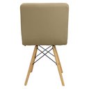 Ver imagem 4 de Cadeira Gomos Eiffel Eames Fitz Dublin Estofada Base Madeira