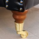 Ver mais imagens de Poltrona Decorativa Sala de Estar Níger Pés Príncipe Couro Preto - Gran Belo