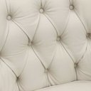 Ver imagem 7 de Poltrona Decorativa Sala de Estar Níger Pés Príncipe Couro Off White - Gran Belo