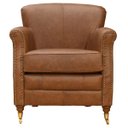 Ver imagem 7 de Poltrona Decorativa Sala de Estar Brunei Pés Príncipe Couro Mel - Gran Belo
