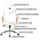 Ver imagem 2 de Cadeira de Escritório Presidente Giratória com Regulagem de Altura Akon Pu