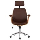 Ver imagem 7 de Cadeira de Escritório Presidente Giratória com Regulagem de Altura Akon Pu