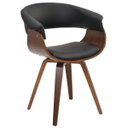 Ver imagem 1 de Cadeira Decorativa para Escritório Recepção Ohana Fixa Pu Preto